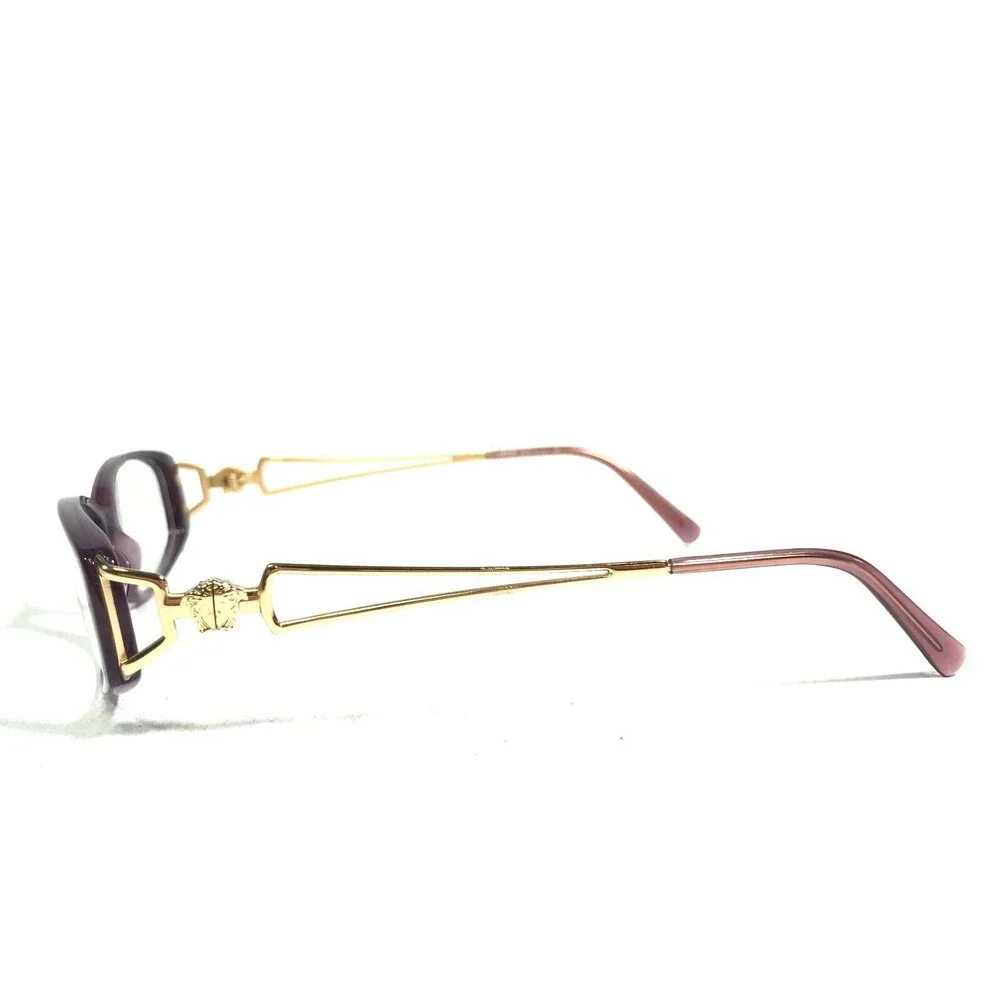 Versace MOD.V82 G52 Eyeglasses Frames Purple Gold Round Oval Full Rim 51-15-130